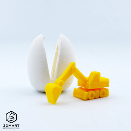 【3D列印應用】3D列印出奇蛋！蹦出迷你可動挖土機！