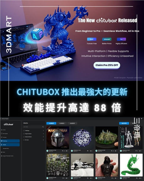 【3D列印】CHITUBOX 強大的更新，效能提升 88 倍