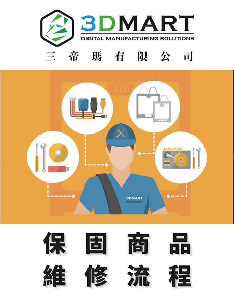 【3D列印機】3DMart 三帝瑪保固商品維修流程